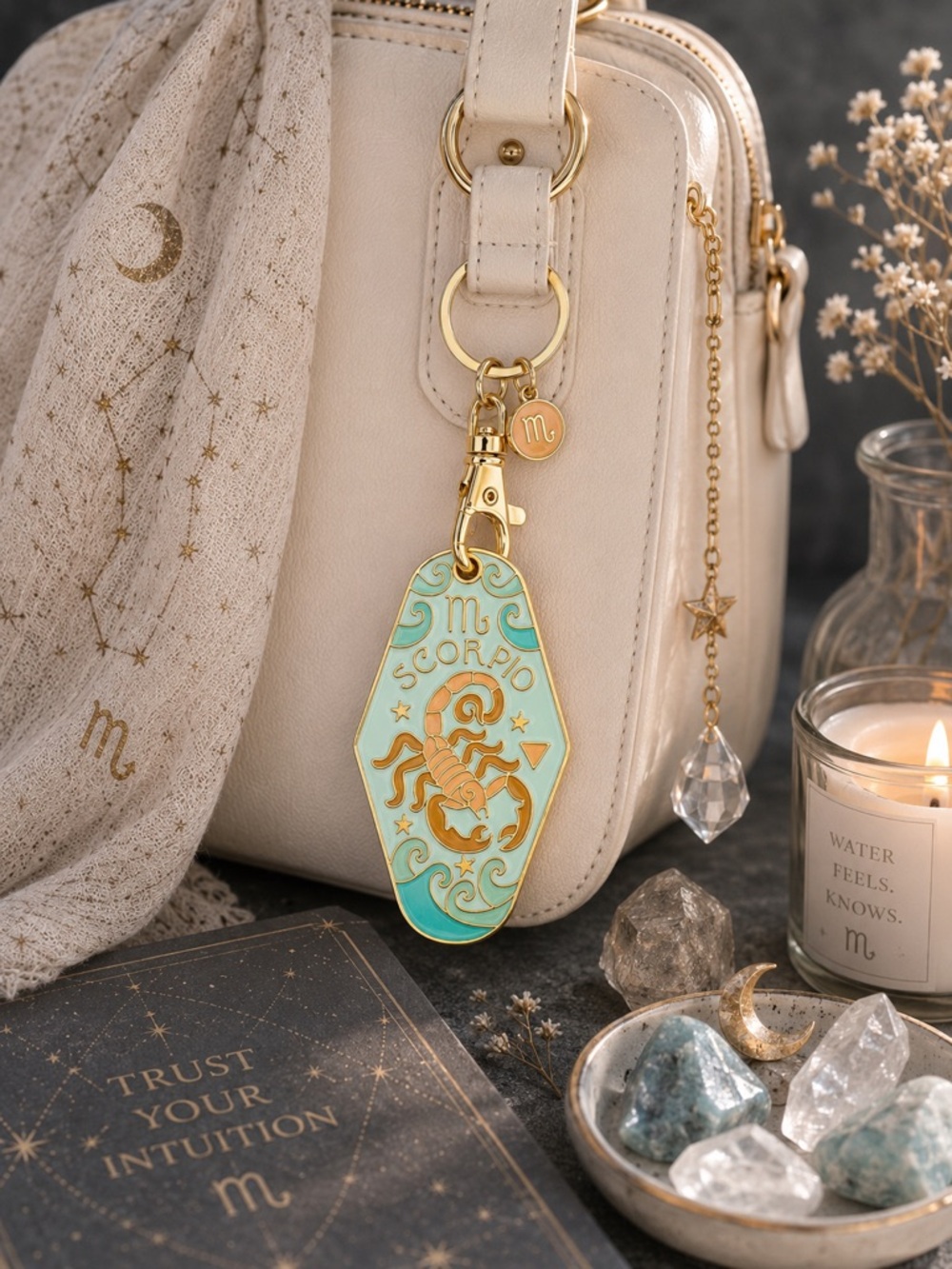 Scorpio Zodiac Keychain Bag Charm